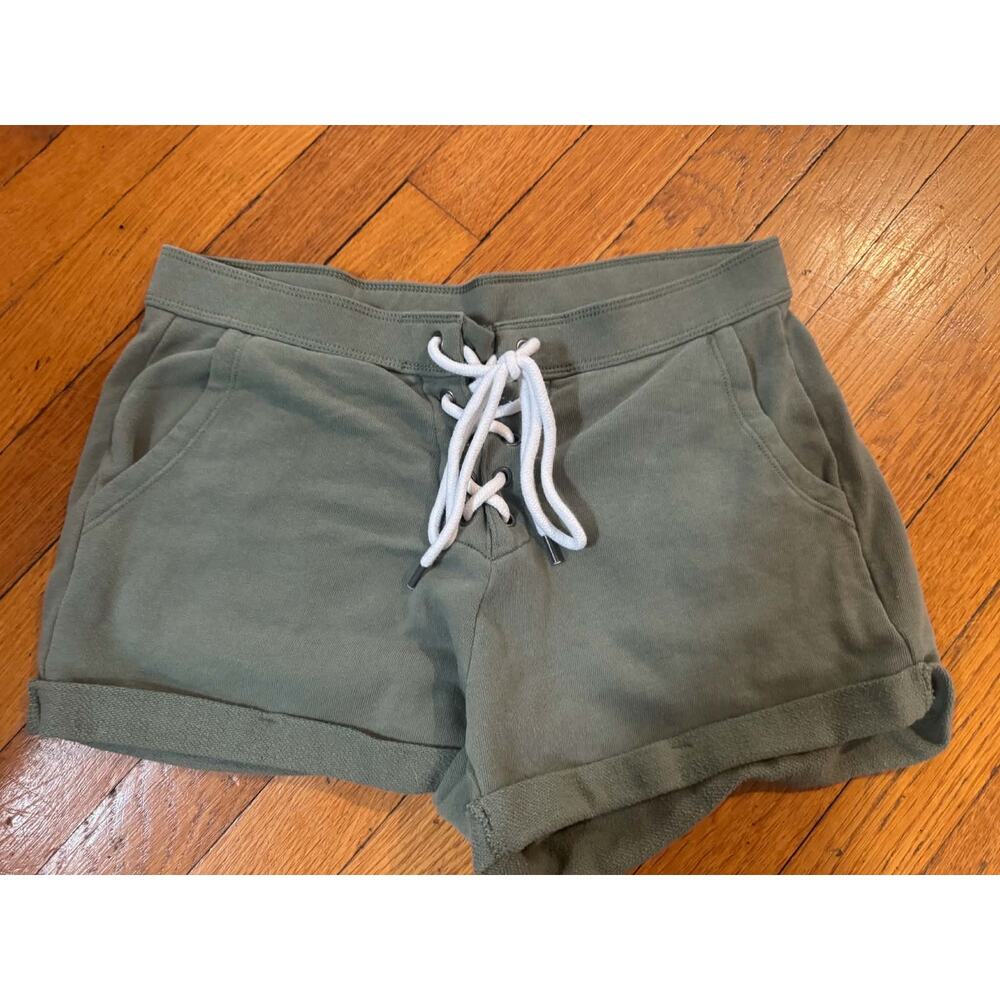 Aerie Olive Green Lace Up Sweat Shorts Small